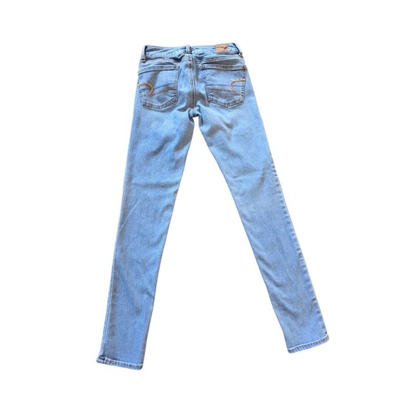Women's American Eagle Skinny Jeans Super Stretch Size 00 Light wash - Picture 2 of 5